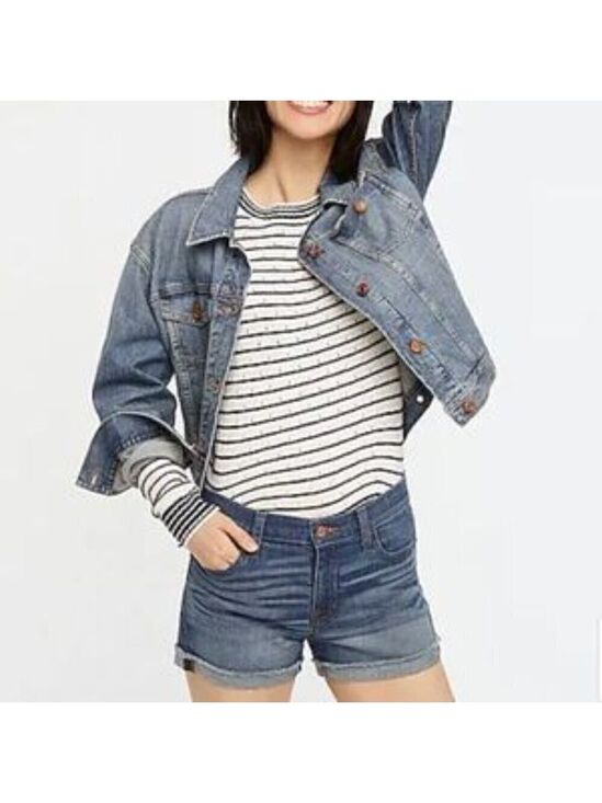 J. Crew Pants - J. Crew Denim Jean Shorts Stretch Fit Cuffed Size 28